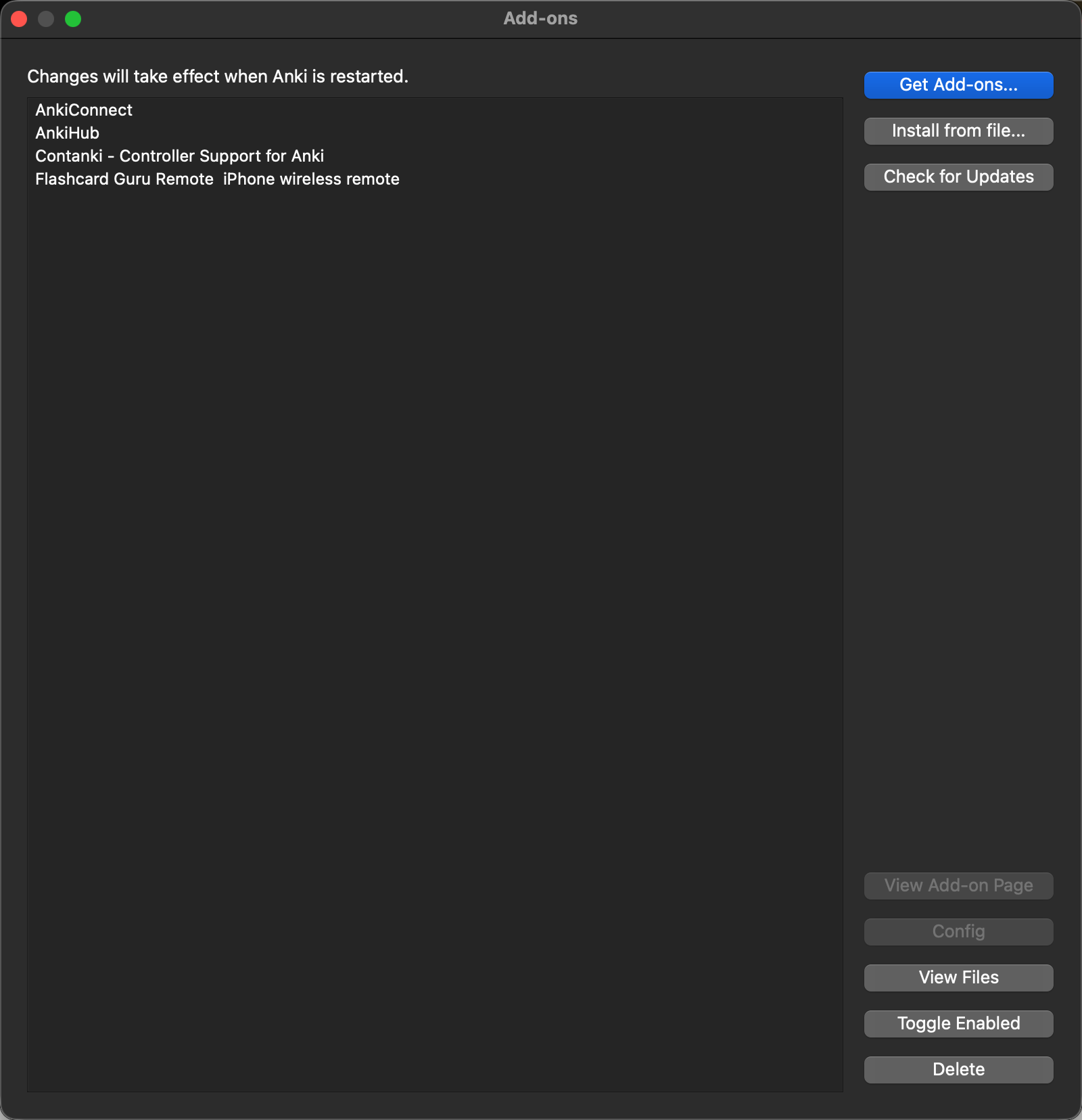 Ankis Add-ons-Verwaltung mit Contanki – Controller Support for Anki